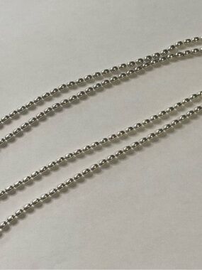 Pandora Retired Sterling Silver Rice Bead Chain Necklace 31.5" 80cm 590143
